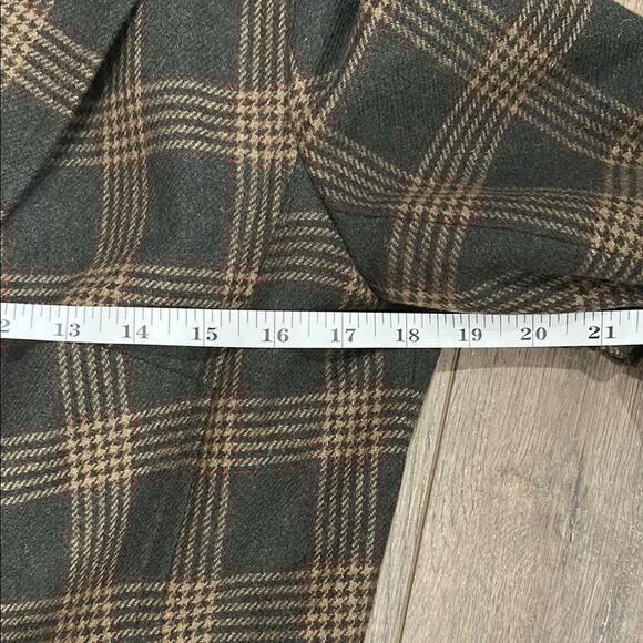 Talbots Petite Brown Blazer Jacket Academia Italian Classic Wool Blend Size 12 - Picture 5 of 10